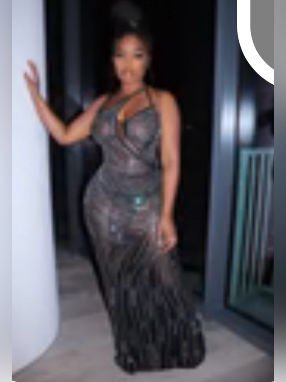 Elegant Black Sequin Evening Dress for Women